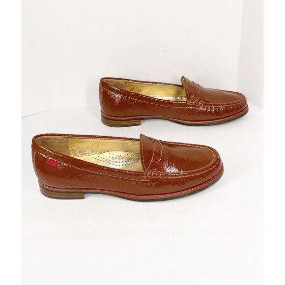 Marc Joseph East Village Leather Penny Loafer NEW Size 7.5 Patent Cognac Brown - Picture 14 of 16